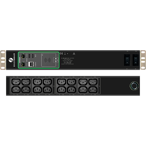 Schleifenbauer GM BC77DIB1321 Managed Double Horizontal PDU 5.0 Gateway, 32A, 16 outlets